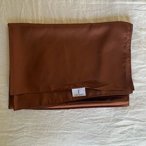 Brown silk Yves Saint Laurent scarf